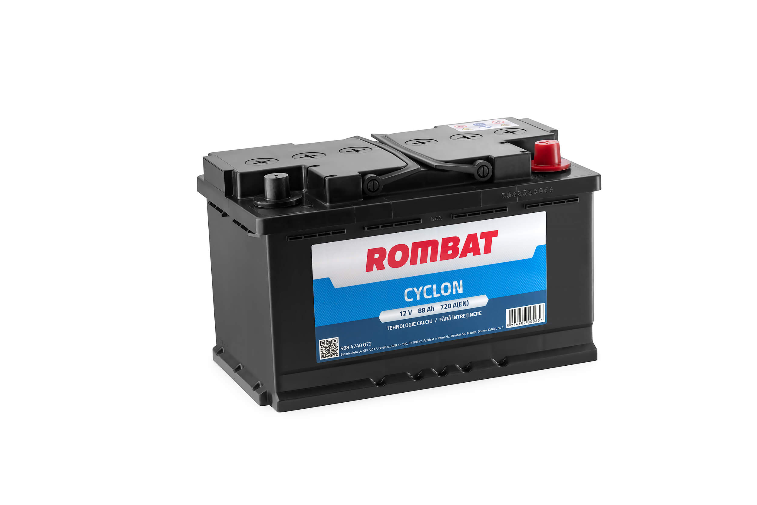 ROMBAT 12V 88AH Akkumulátor 720A J+ CYCLON